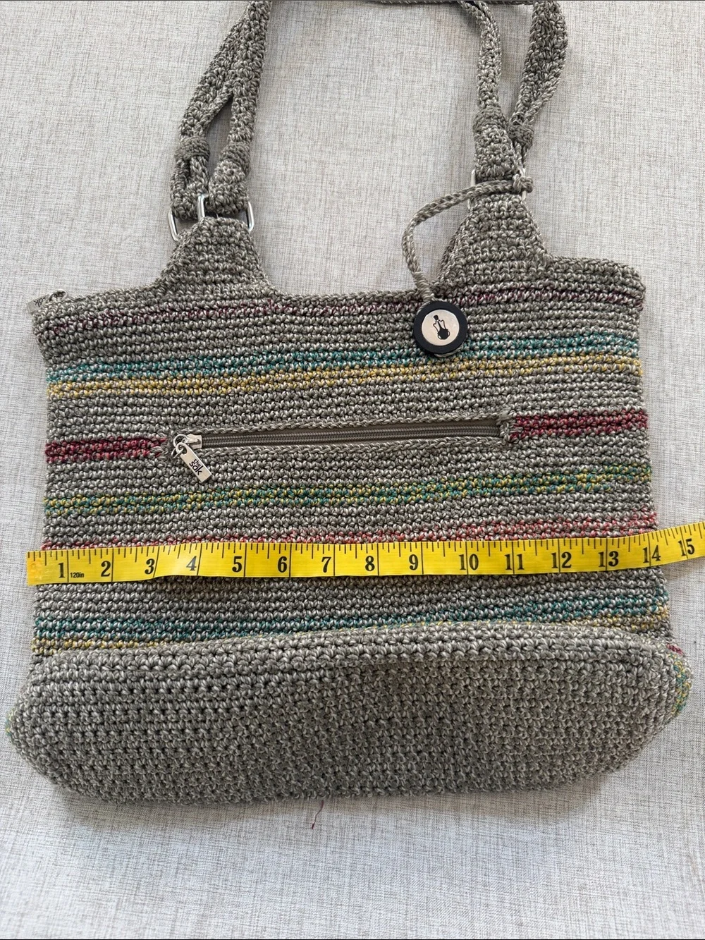 The SAK Belle Purse Crochet Handbag Voyager Stripe Tote shoulder bag boho